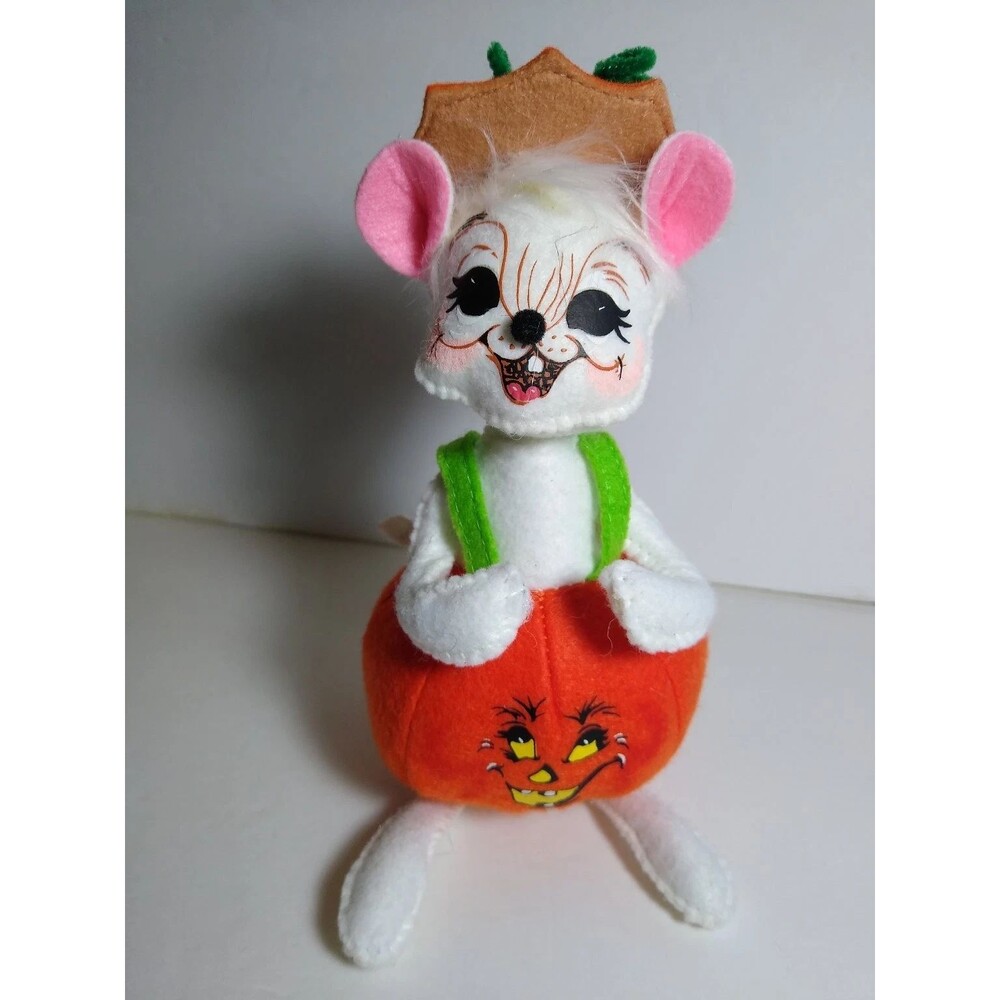Annalee Mouse Artist Doll Halloween Pumpkin Costume 7 Inch Original